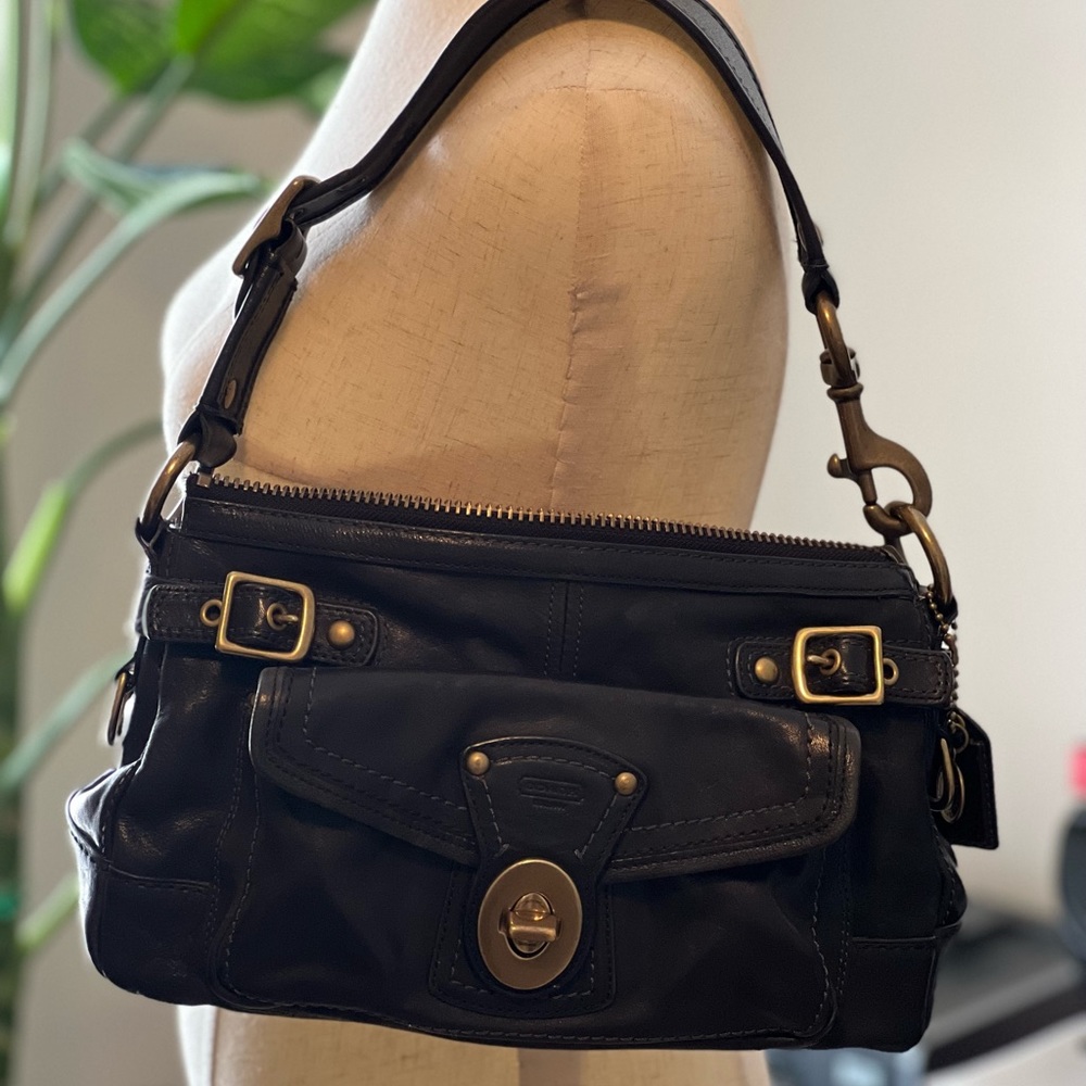 Classy Black Coach Handbag
